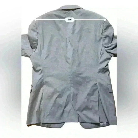 Alfani Men's Slim-Fit Solid Knit Suit Jacket 46R Light Grey Sport Coat NWOT - Picture 8 of 10